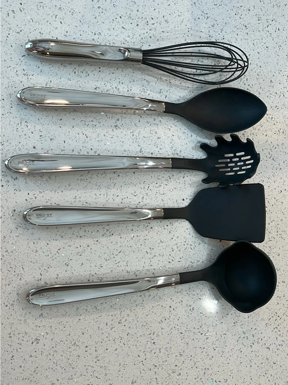 All-Clad Black and Stainless 5-Piece Kitchen Utensil Set
